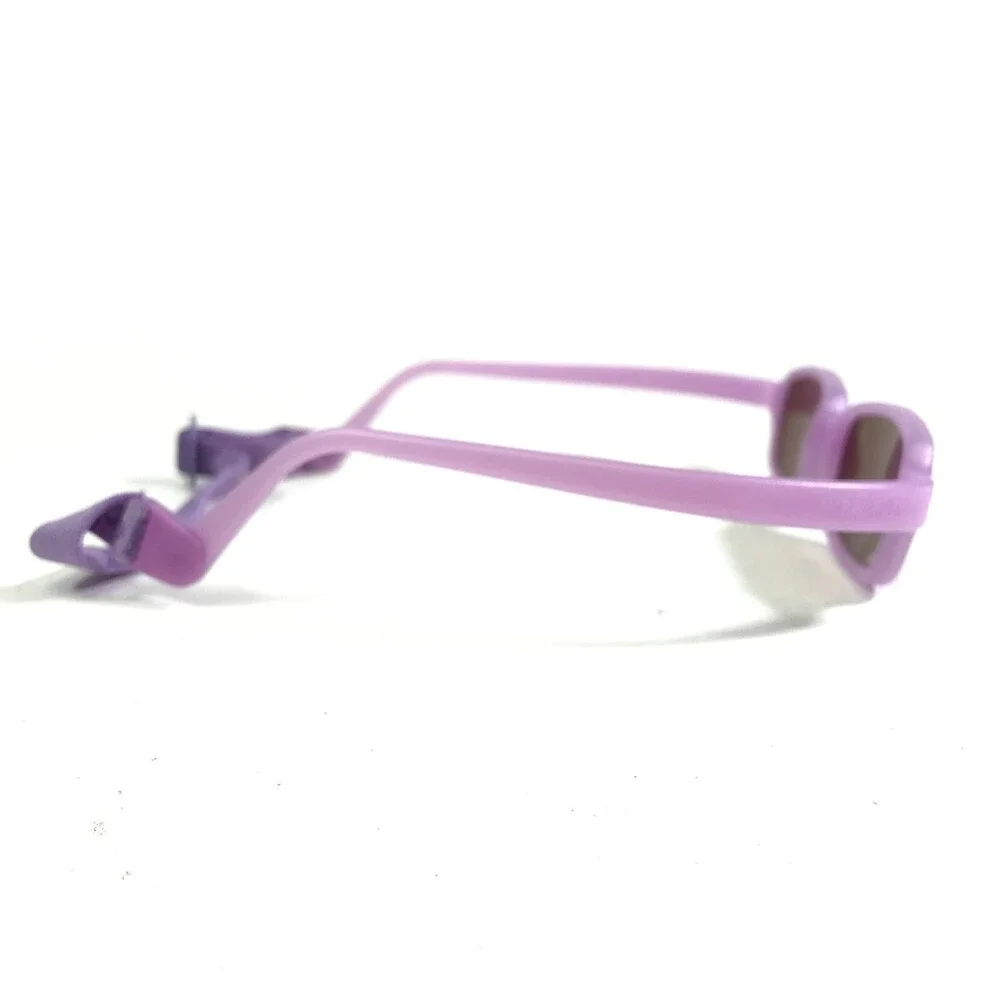 Miraflex Sunglasses NEW BABY 2 Purple Rectangular Frames with Brown Lenses 42-14